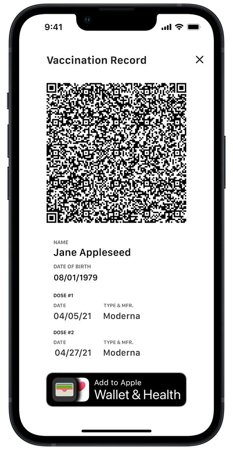 smart health card wallet|apple wallet health records.